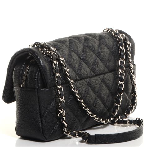 chanel black easy flap bag